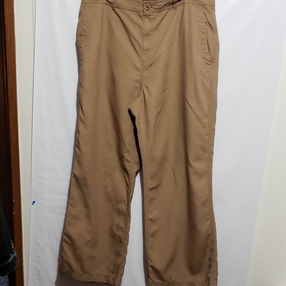 Lauren Ralph Lauren Women's‎ 14 Wide Leg Boho Khaki Chinos Pant
